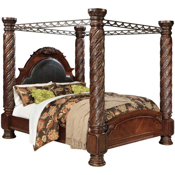 North S King Size Bed B553 Kbed, Black Wood Canopy Bed King Size