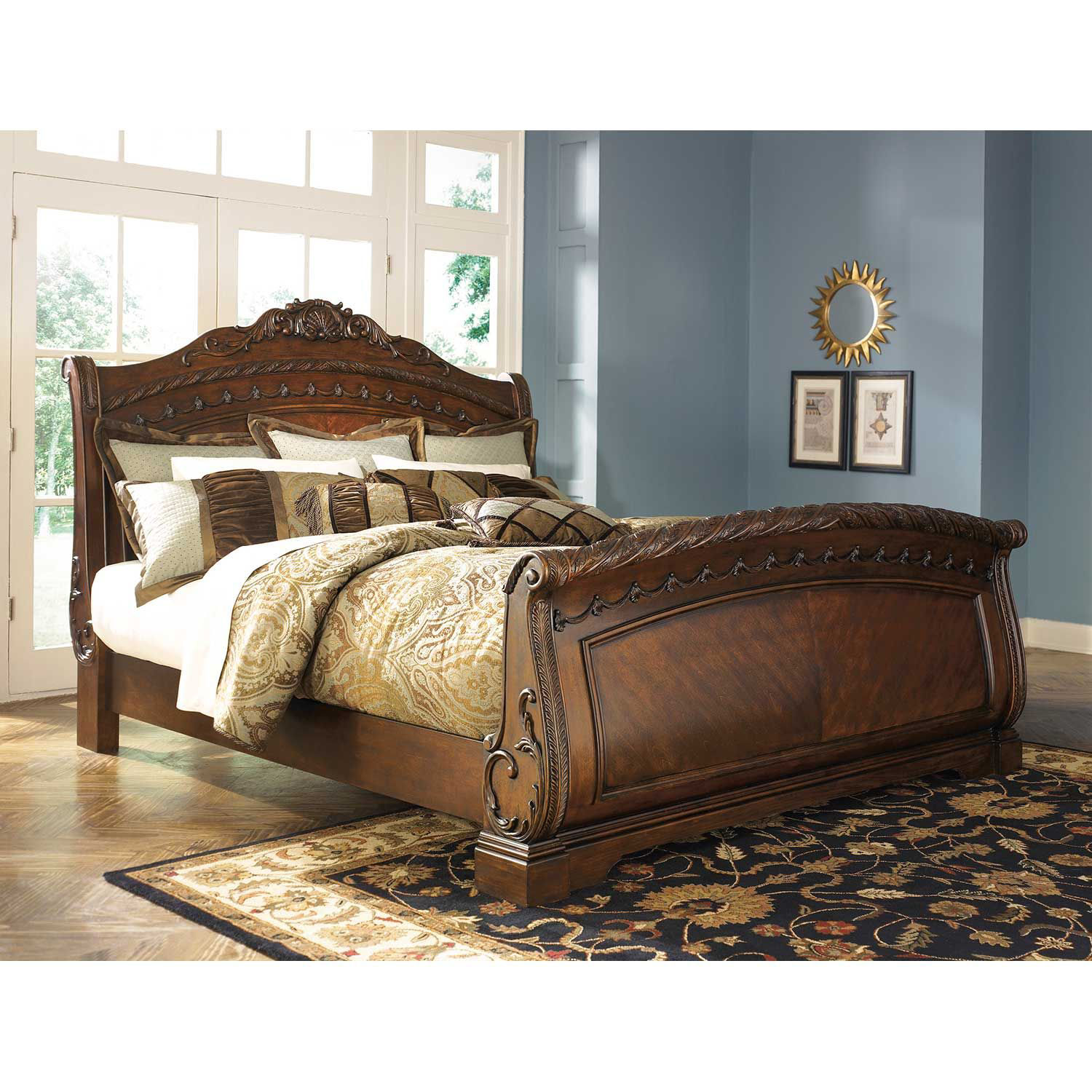 North Shore Queen Sleigh Bed B553-QSLEIGH | Ashley Furniture | AFW.com