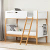 Picture of Bebble - Modern Twin Bunk Bed, Natural and White *D