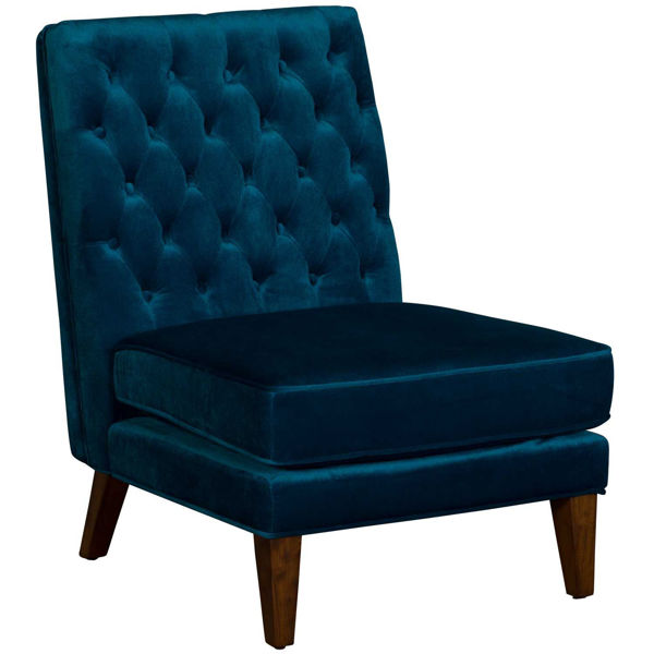 Picture of Brampton Teal Tufted Armless Chair