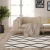 Picture of Pattern Shag Grey On White 8x10 Rug