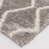 Picture of Pattern Shag White On Grey 5x7 Rug