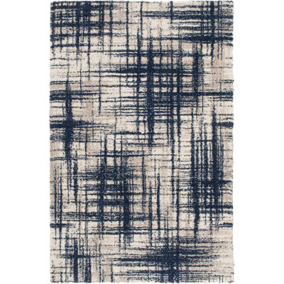 Picture of Ok Badger Cream Navy 8x10 Rug