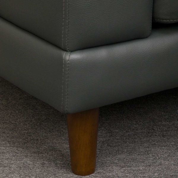 Hampton Charcoal Leather Sofa - Elements International Group, LLC | AFW.com