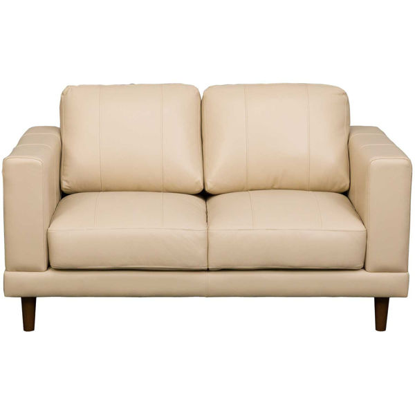 Picture of Hampton Cream Leather Loveseat