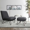 Picture of Cortina Black Armless Chair and Ottoman
