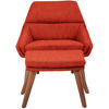 Picture of Bendal Tangerine Modern Accent Chair and Ottoman