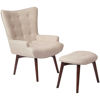 Picture of Dalton Beige Tufted Chair and Ottoman
