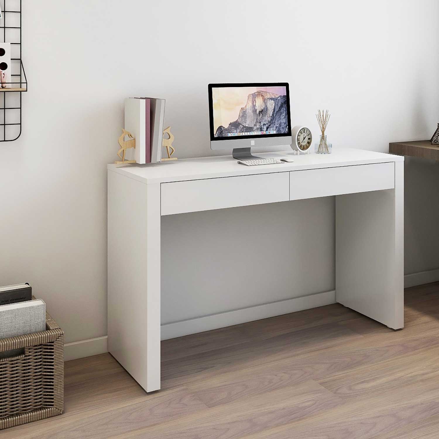 Sleek White Modern Desk | 241-WH | | AFW.com