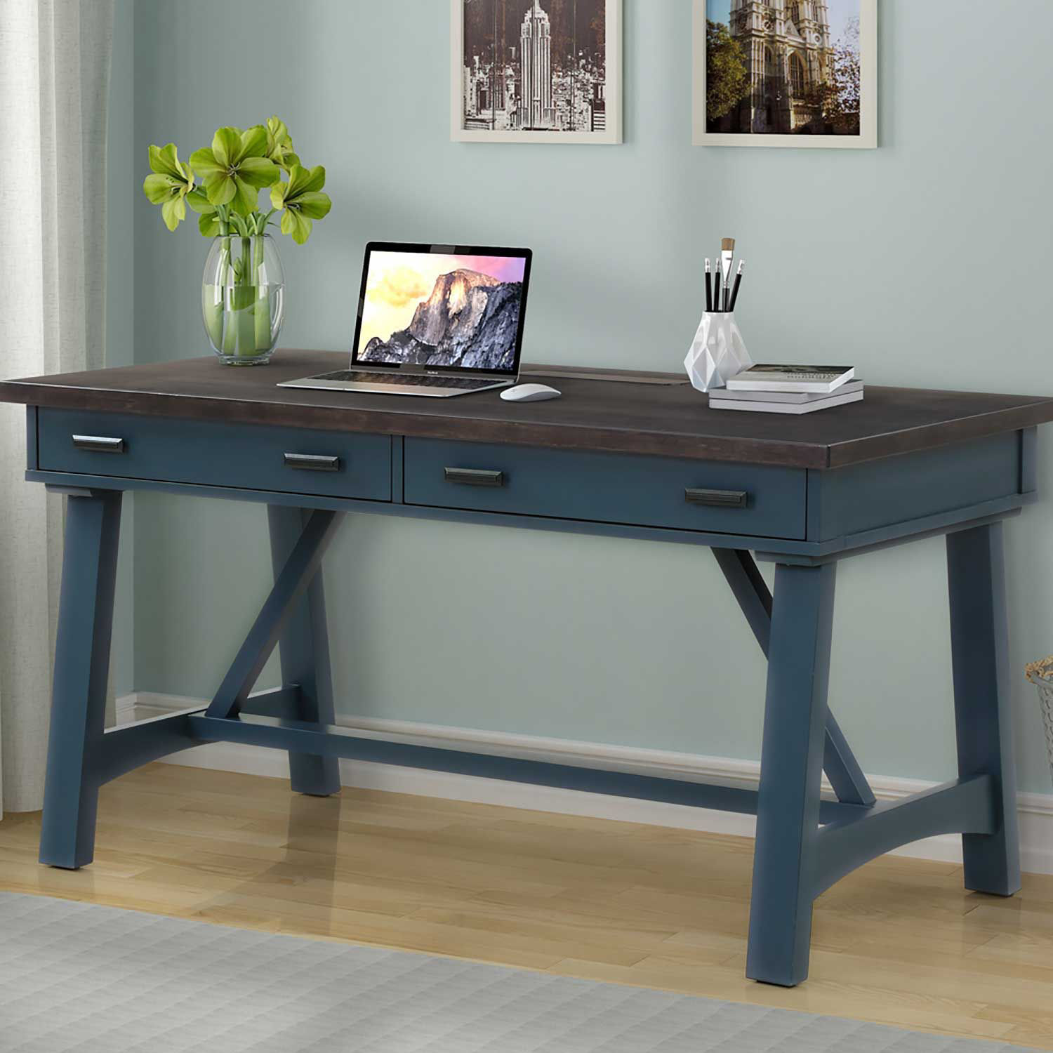 Americana Modern 60" Blue Writing Desk AME360DDEN