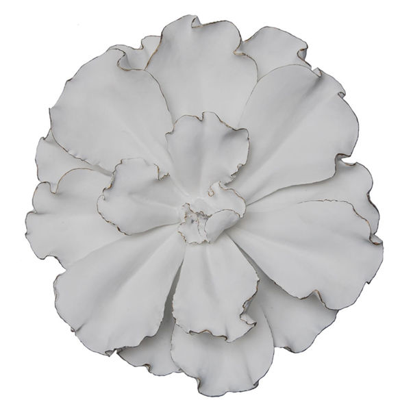 Picture of White Gold Flower Wall Decor