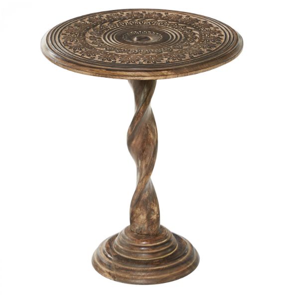 Picture of Carved Wood Accent Table