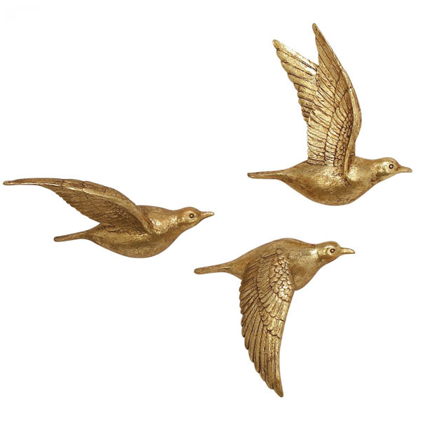 Picture of Set of 3 Bird Wall Decor