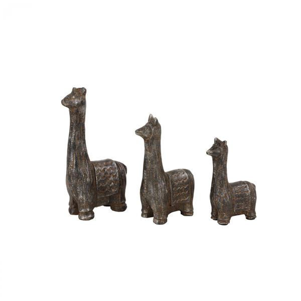 Picture of Set of 3 Metal Llamas