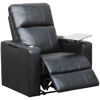 Picture of Black Power Recliner with Tray