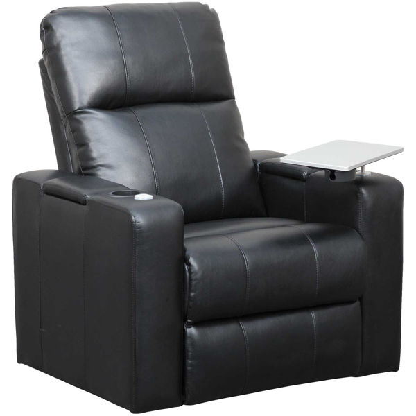 Picture of Black Power Recliner with Tray