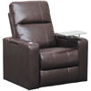 Picture of Brown Power Recliner with Tray