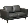 Picture of Hampton Charcoal Leather Loveseat