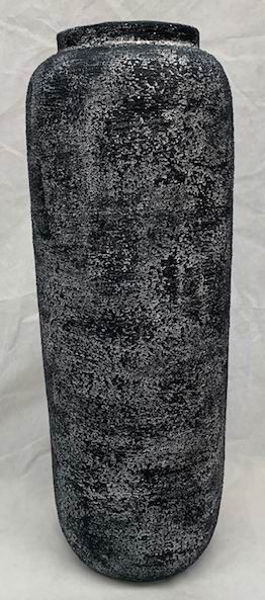 Picture of Black/Charcoal Textured Cylindar Large Floor Vase