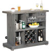 Picture of Rustic Gray Bar with Foot Rail