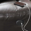 Picture of Italian Leather Triple Power Reclining Sofa with Drop Table