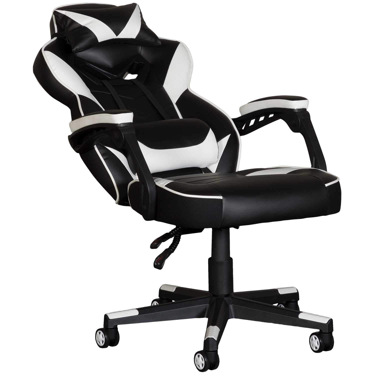 White and Black Gaming Chair | YG1000B1-W | | AFW.com