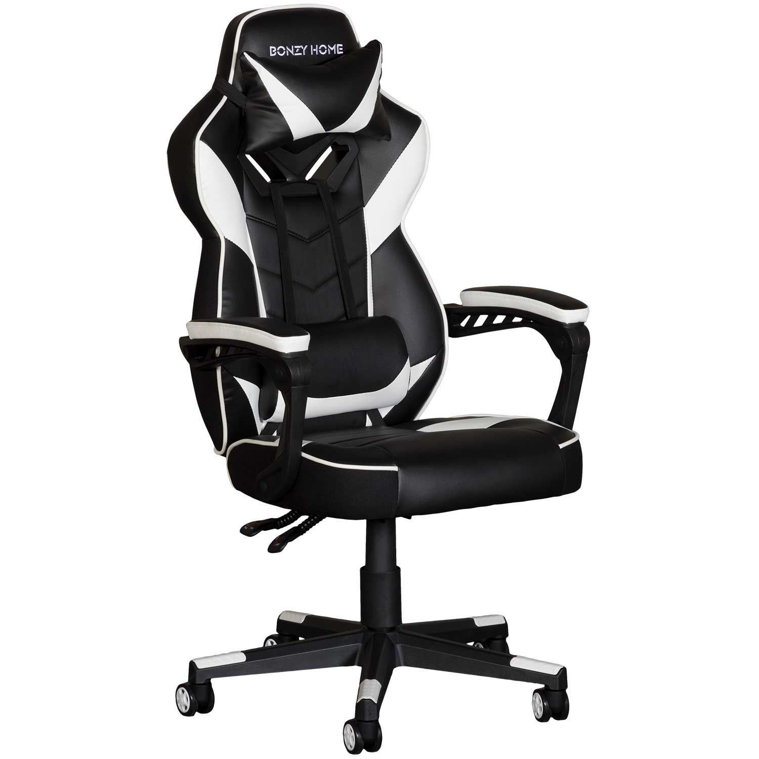 White and Black Gaming Chair YG1000B1W