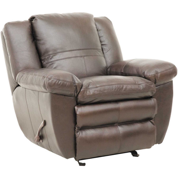 Picture of Chocolate Italian Leather Glider Recliner