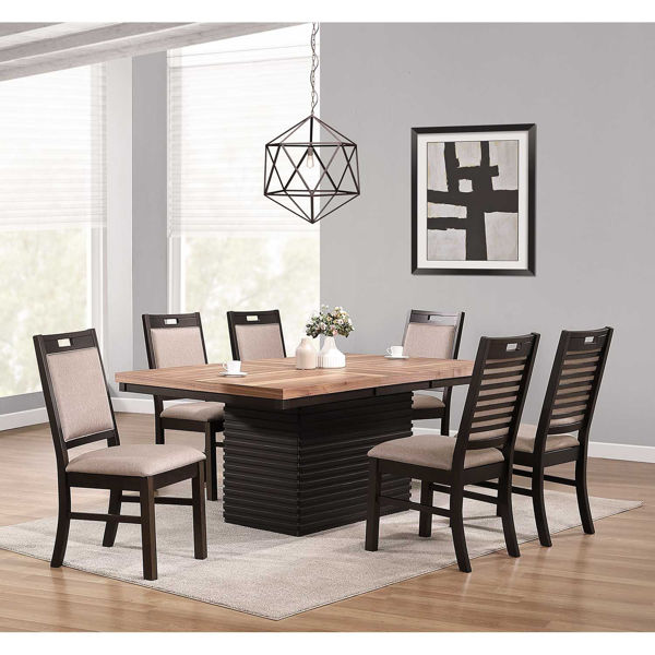 Dallas 7 Piece Dining Set 1430 Tbl, Dining Room Chairs Dallas