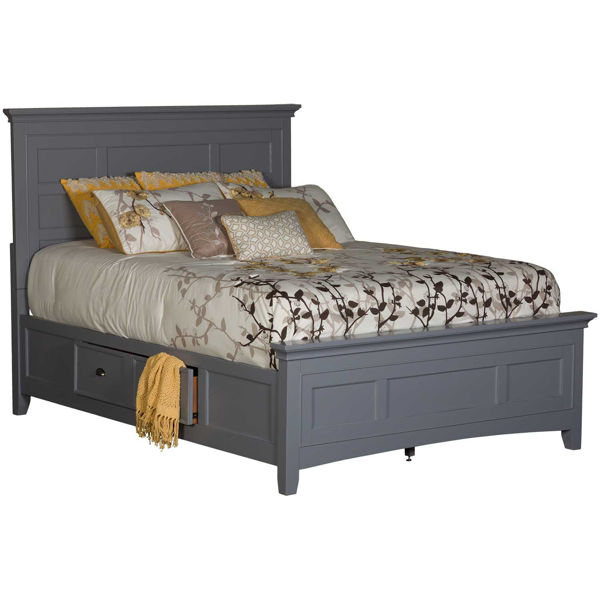 Madison Grey King Storage Bed Afw Com, Grey King Size Bed With Storage