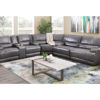 Picture of Jax Gray 3 PC Leather Power Recline Sectional