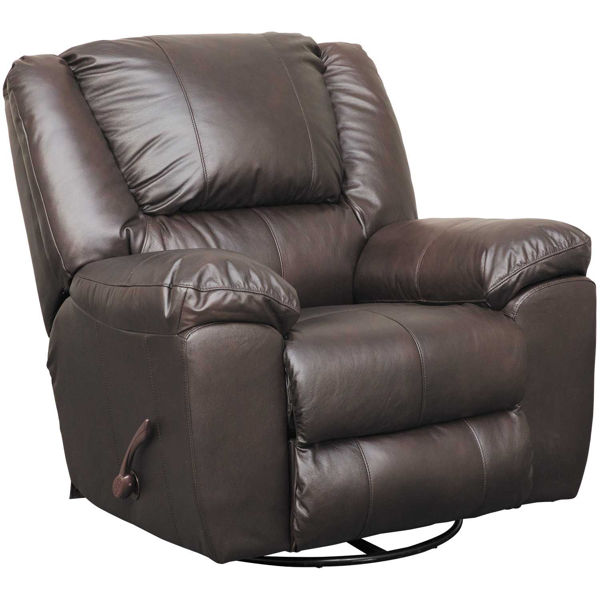 Picture of Italian Leather Swivel Glider Recliner