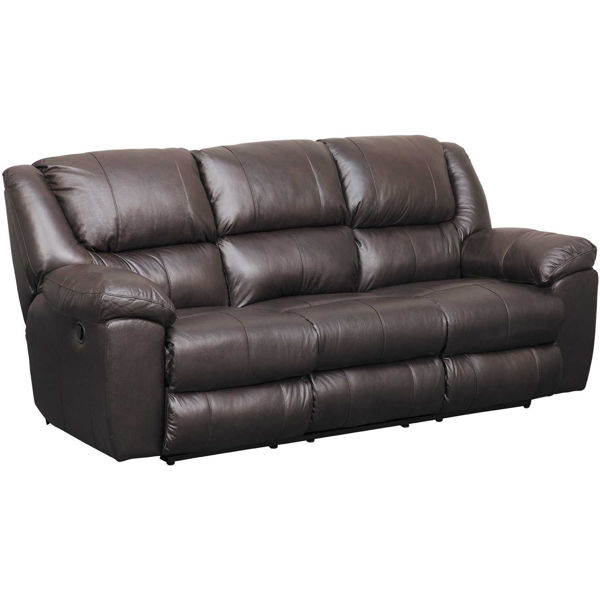 Italian Leather Triple Power Reclining Sofa with Drop Table - Jackson ...