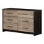 Picture of Londen - 6-Drawer Double Dresser, Black and Oak