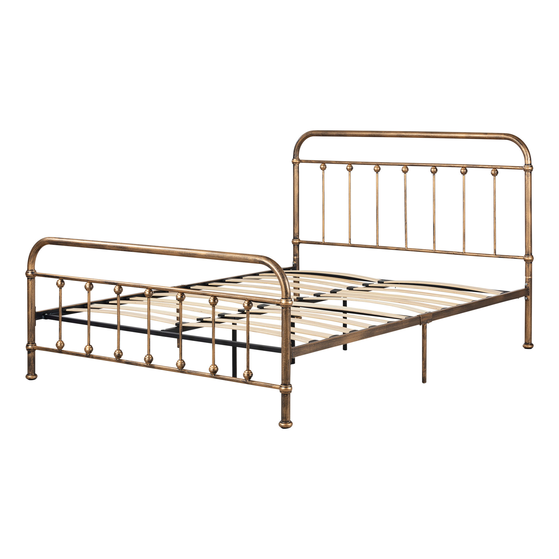 Prairie - Queen Metal Platform Bed, Bronze *D | AFW.com