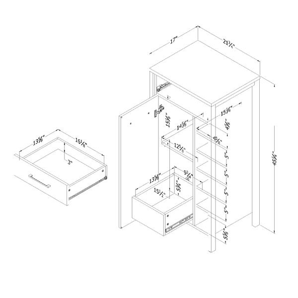 Munich - Bar Cabinet with Storage, Two-Tone *D - South Shore Industries ...