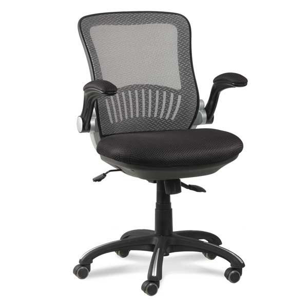 Serta Mid-Back Office Chair With Mesh Accents And Memory Foam, Black