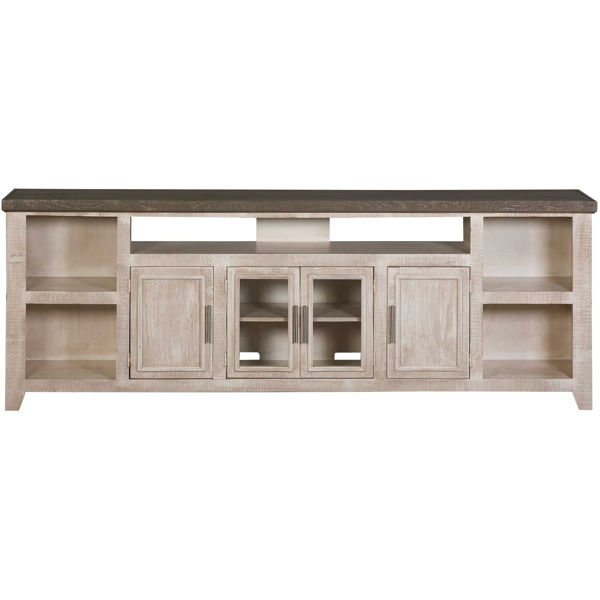 Picture of White 92-Inch Rustic TV Stand