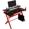 Picture of Contemporary Red and Black Gaming Desk With Shelf