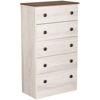 Picture of Antique White 5 Drawer Chest