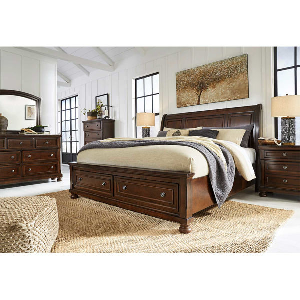 Porter King Sleigh Bed B697 | Ashley Furniture | AFW.com