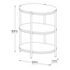 Picture of Renton 3-Tier Oval Black Table