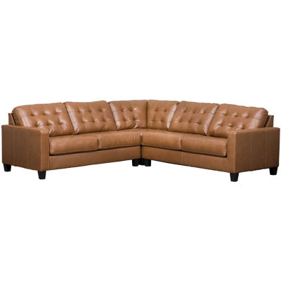 4pc Italian Leather Sectional With Raf, Leather Sectional Furniture Deals