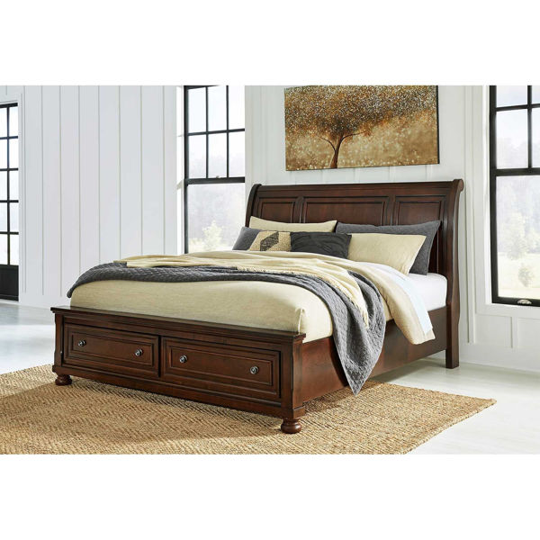 Porter King Sleigh Bed B697 Ashley, Wooden Sleigh Bed King Size With Storage