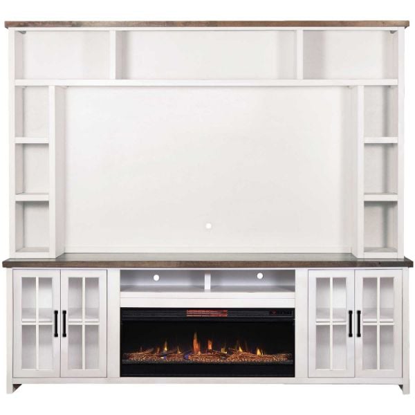 Hampton 98" Super Fireplace and Hutch - Thumbnail 3