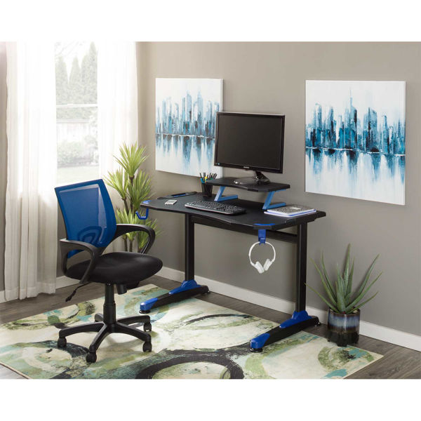 Blue Gaming Computer Desk | 1802-BL | AFW.com