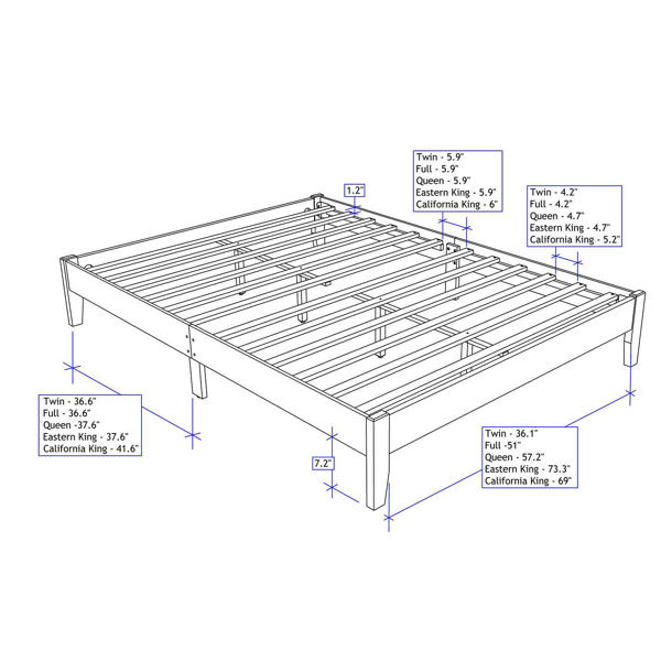 Skyler Queen Platform Bed | 5109GY-Q | | AFW.com