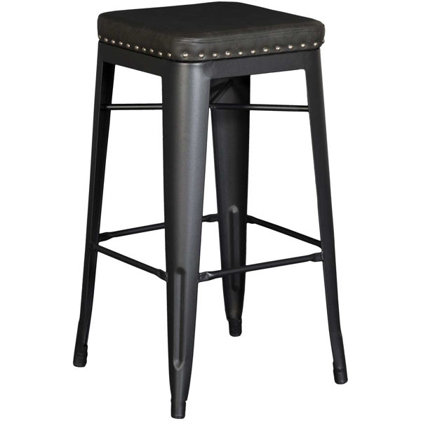 Picture of Hank Gray 30" Upholstered Backless Barstool