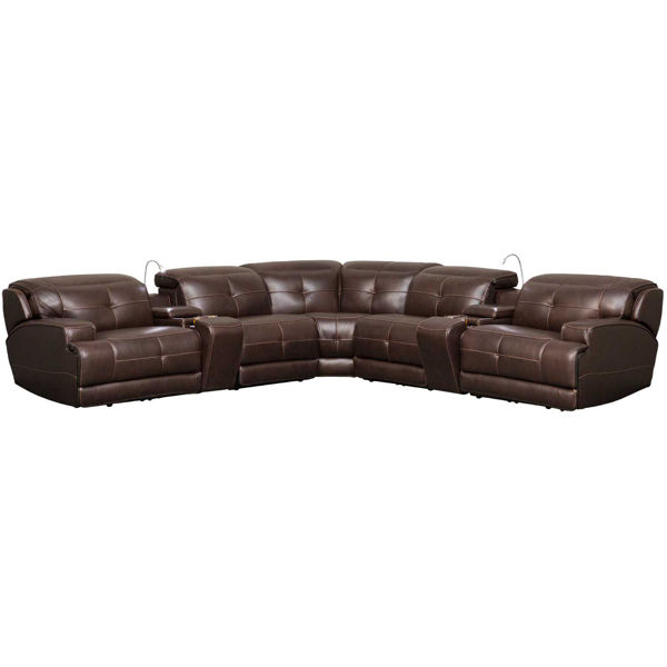 Picture of Milo Leather 7PC P2 Reclining Sectional