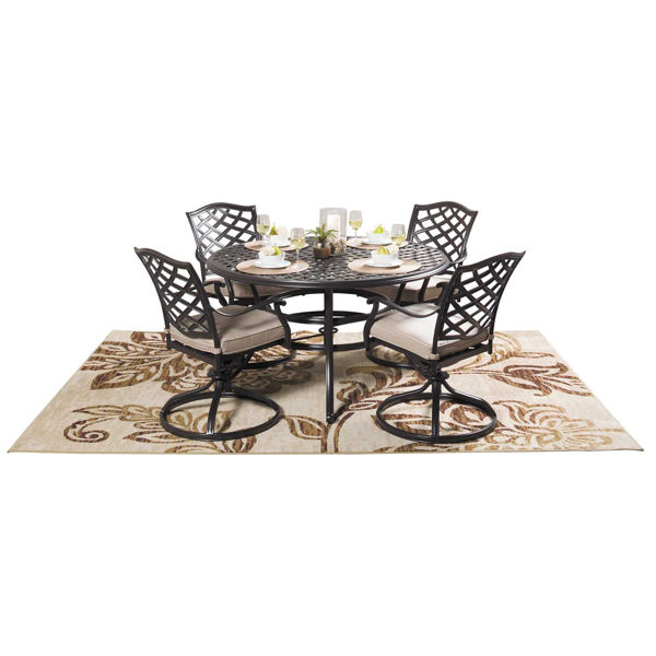 Picture of Halston 5 Piece Patio Set With Swivel Chairs